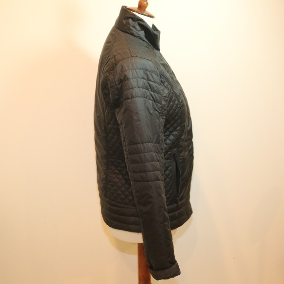 Northface Black Quilted Nylon Jacket Sz M - Picture 4 of 8